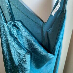 Pull & Bear Teal velvet dress Never worn and nice quality